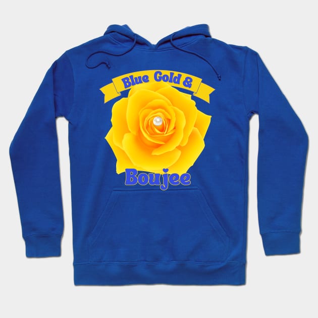 Blue Gold & Boujee Hoodie by Queen of the Minivan